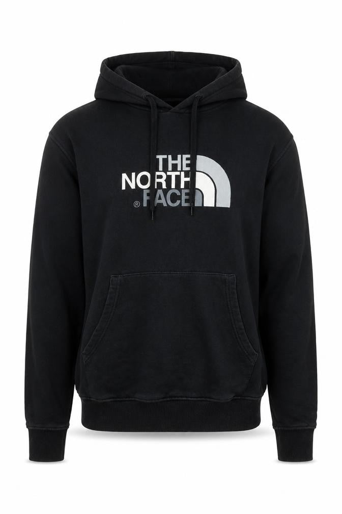 The North Face Mens Black Medium Pullover Hoodie Cotton Logo