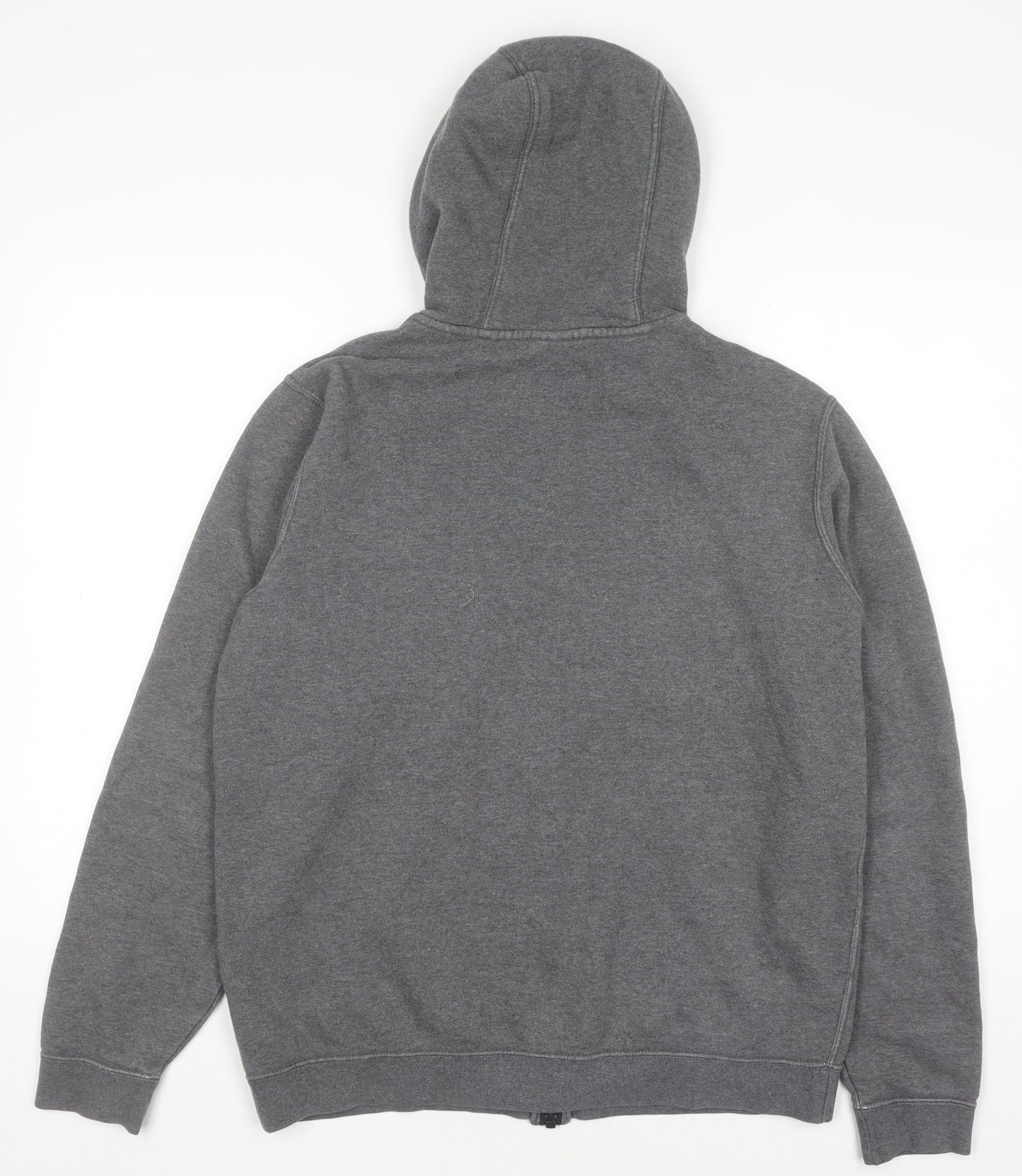 Nike Men's Grey Full Zip Hoodie Medium Regular Fit Cotton Blend