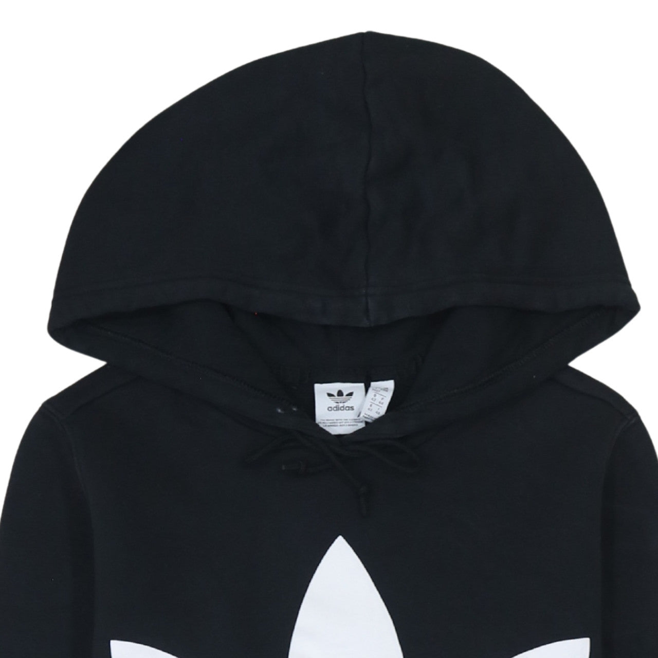 Adidas Women Black Size 16 Hooded Pullover Sweatshirt Trefoil Logo