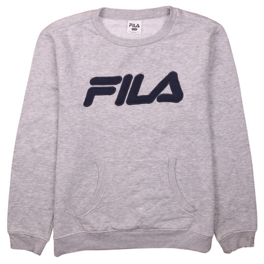 Fila Womens Grey Logo Pullover Sweatshirt Size L (14/16)