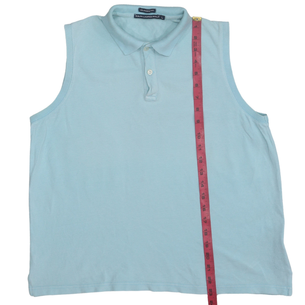 Ralph Lauren Golf Men's Blue Sleeveless Classic Fit Polo L