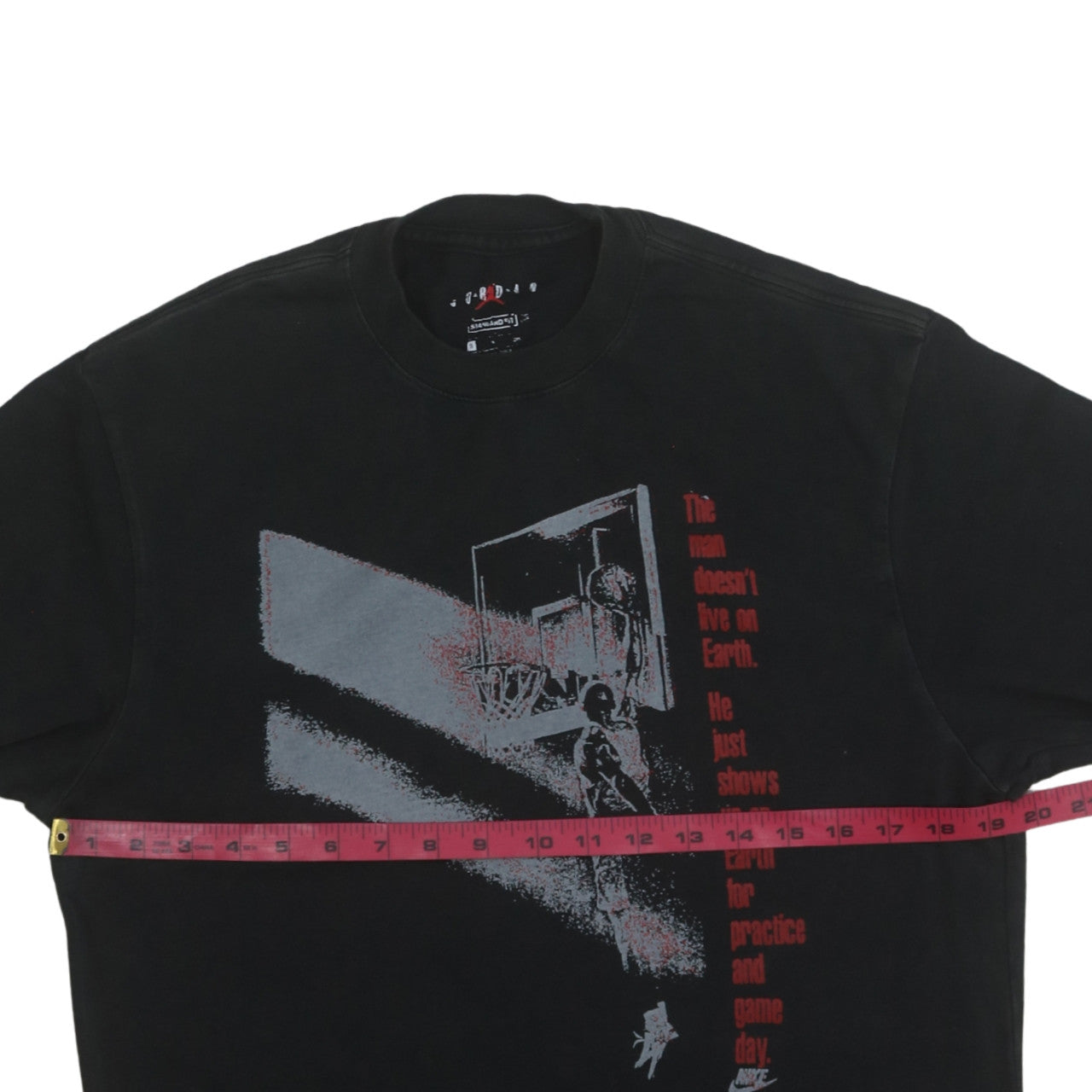 Jordan Men's Black Graphic Standard Fit T-Shirt Size S