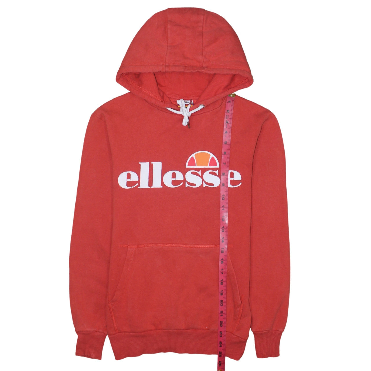 Ellesse Men's Red Pullover Hoodie Medium Logo Sportswear
