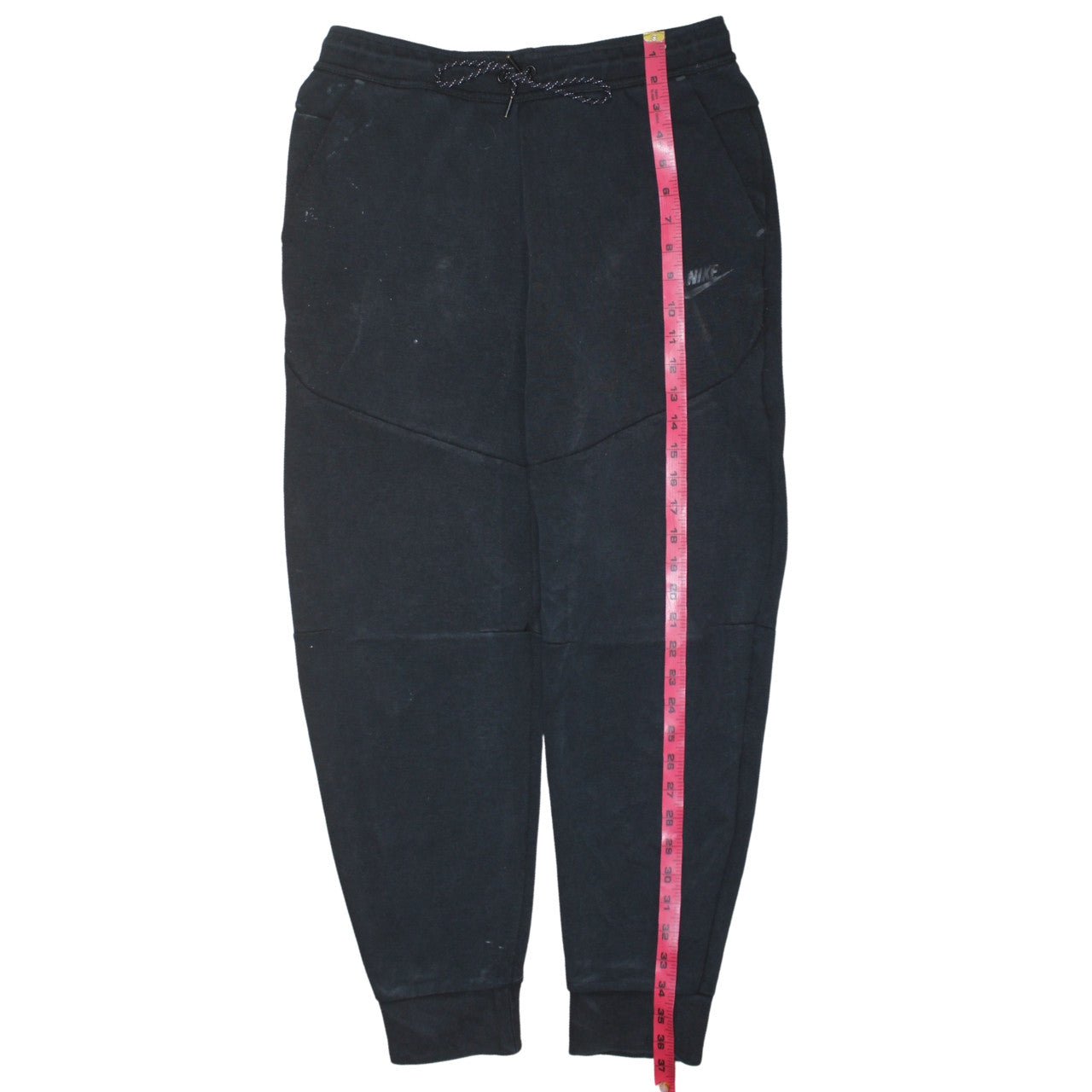 Nike Men's Black Fleece Joggers Medium Regular Fit Drawstring Comfort Athletic Trousers
