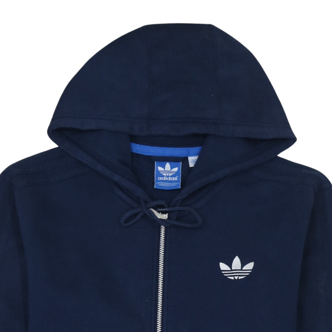 Adidas Men’s Blue Full Zip Hoodie Size M Classic Sports Fleece