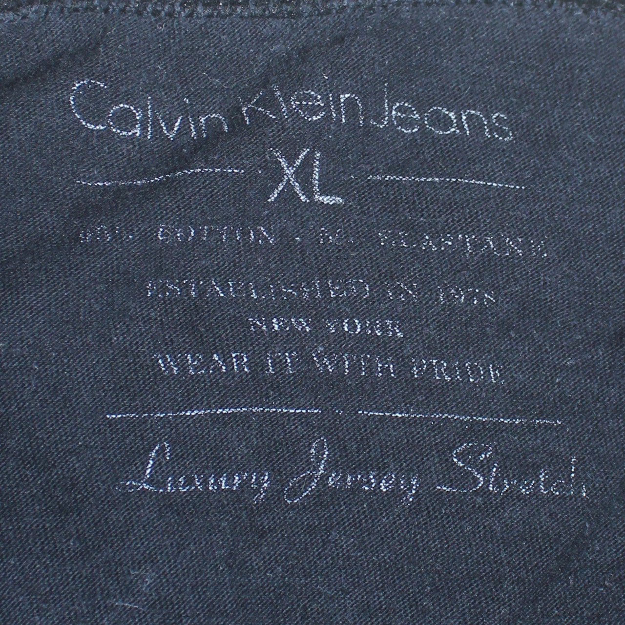 Calvin Klein Jeans Men's Black XL Long Sleeve Graphic T-Shirt