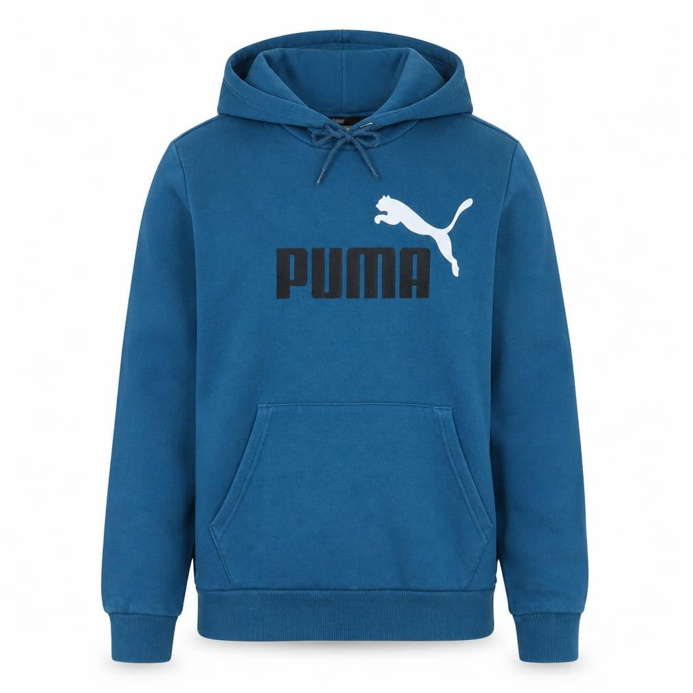 Puma Men's Blue Pullover Hoodie Small Graphic Logo Sportswear