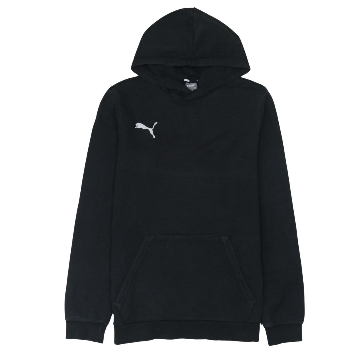 Puma Boys Black Pullover Hoodie 15-16 Years Athletic Fit Logo Design