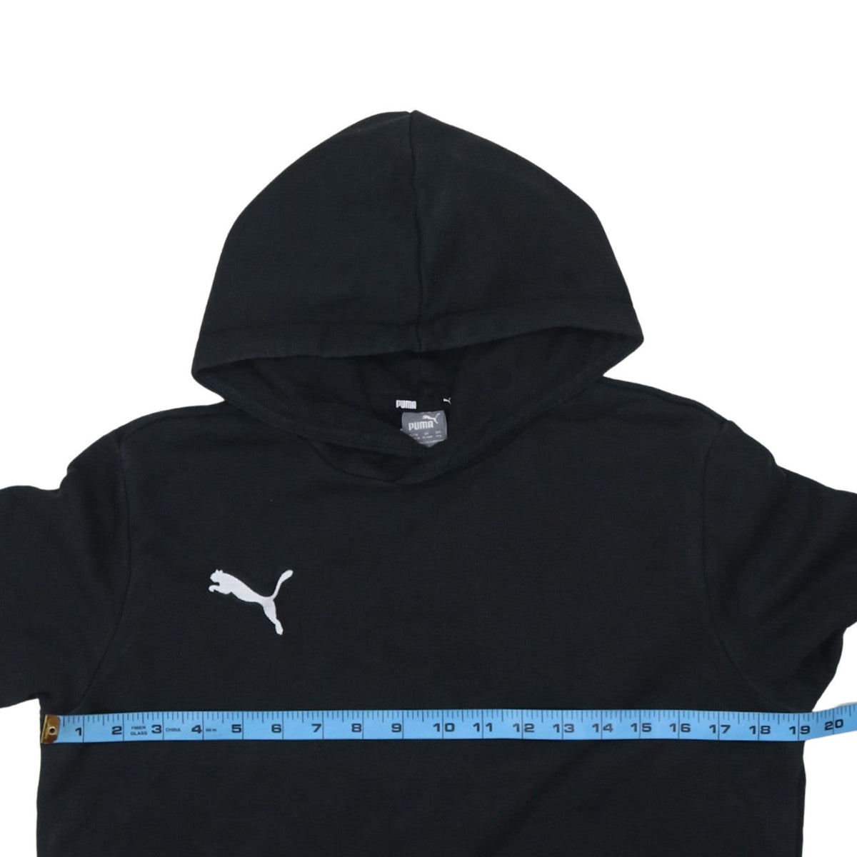 Puma Boys Black Pullover Hoodie 15-16 Years Athletic Fit Logo Design