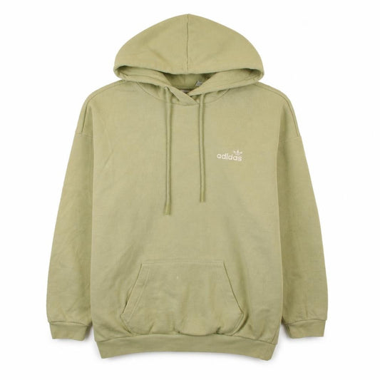 Adidas Womens Green Hoodie UK 12 Pullover Logo Cotton Blend