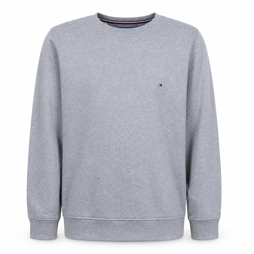 Tommy Hilfiger Men’s Grey XL Crew Neck Cotton Pullover Sweatshirt