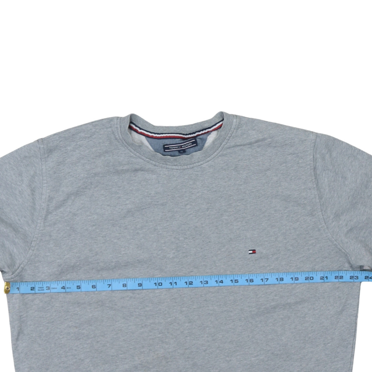 Tommy Hilfiger Men’s Grey XL Crew Neck Cotton Pullover Sweatshirt