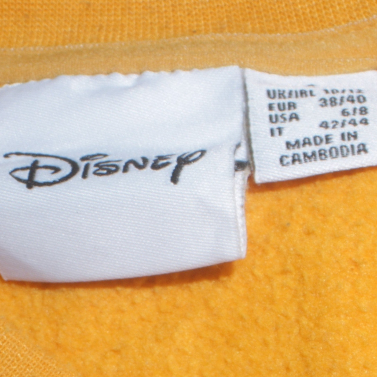Disney Women’s Yellow Mickey & Co Pullover Sweatshirt Size S