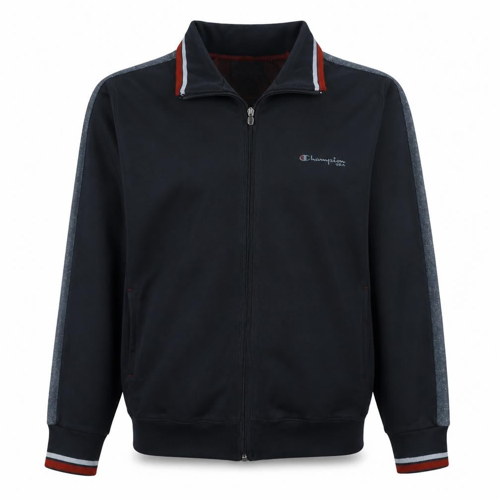 Champion Mens Black Full Zip Sweatshirt L Regular Fit High Neck