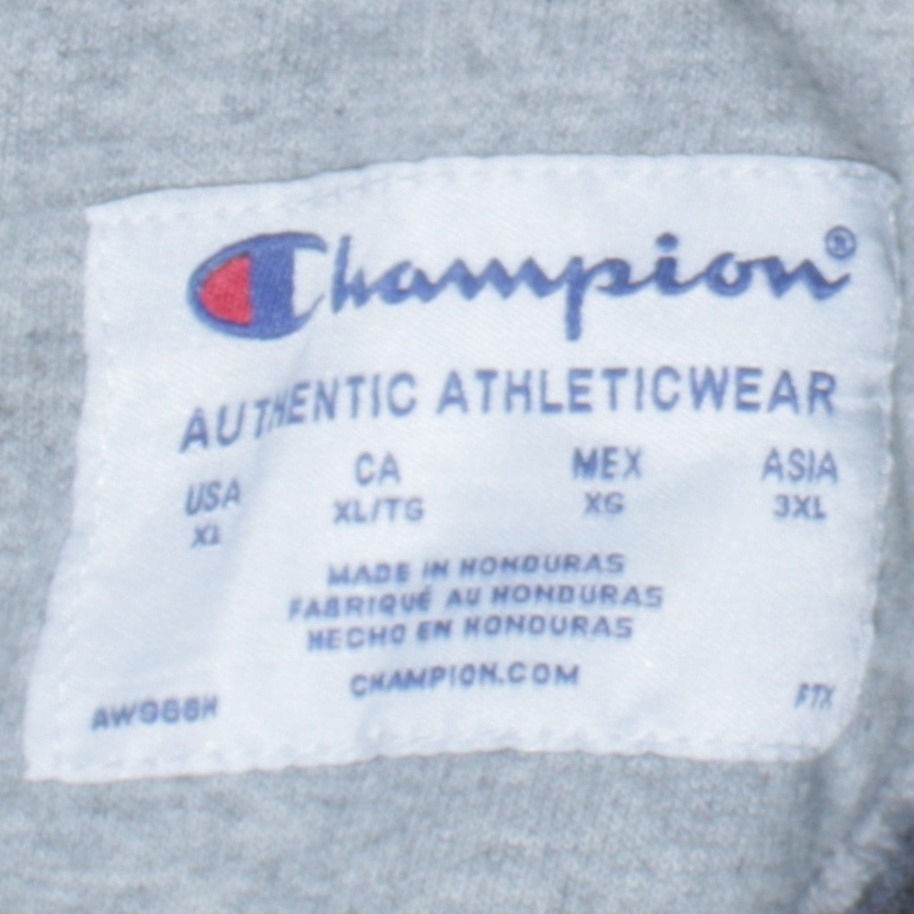 Champion Men Grey Full Zip Hoodie XL Regular Athletic Style