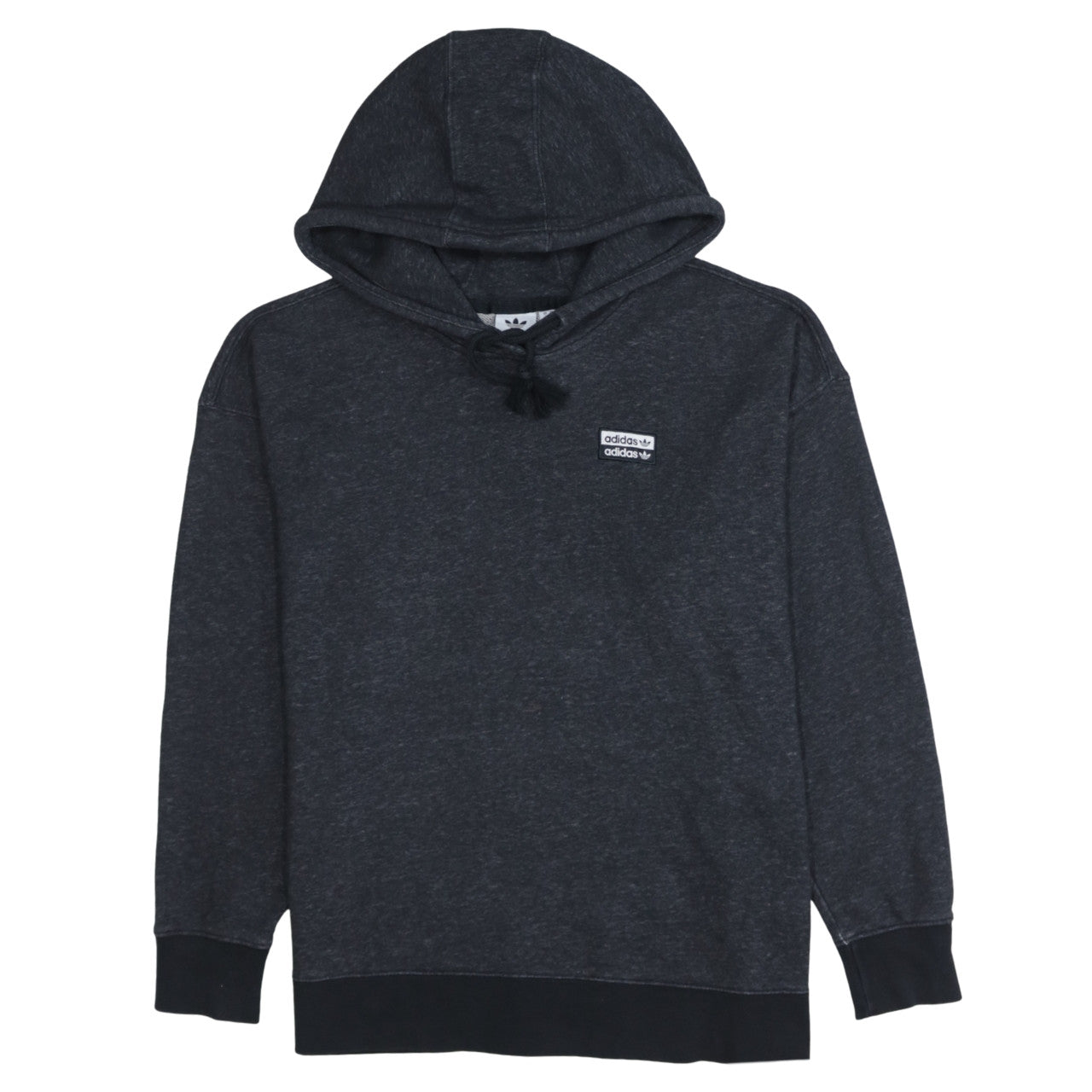 Adidas Women Black XS Pullover Hoodie Cotton Blend Sportswear