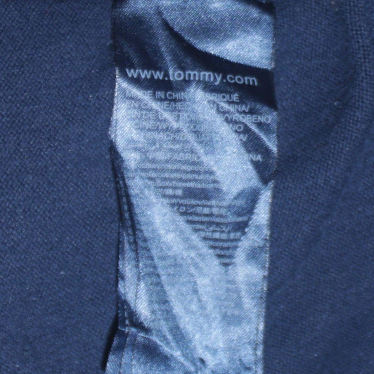 Tommy Hilfiger Men’s Blue V-Neck Cotton Pullover Jumper M