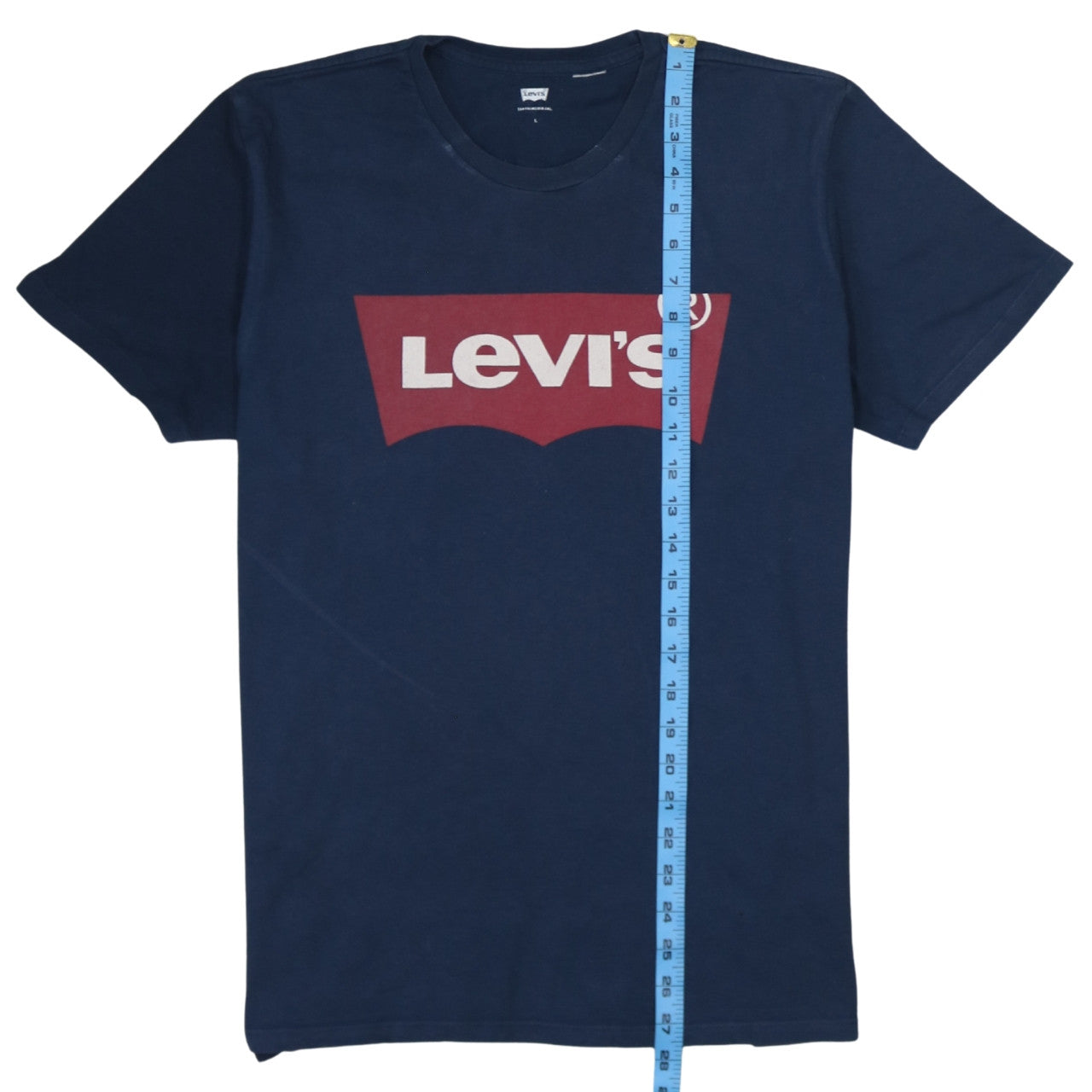 Levi's Men's Blue Logo Graphic Cotton Polo T-Shirt Size L