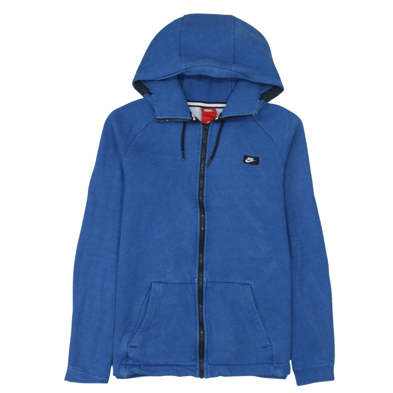 Nike Men's Blue Full Zip Hoodie Size M Cotton Blend