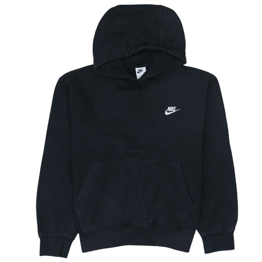 Nike Men's Black Small Pullover Hoodie with Logo and Kangaroo Pocket