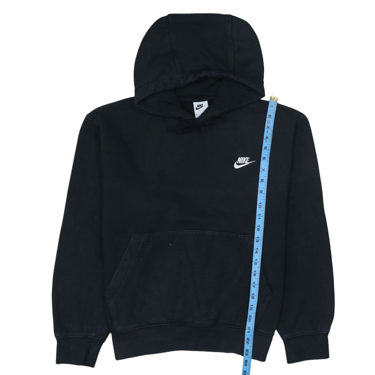 Nike Men's Black Small Pullover Hoodie with Logo and Kangaroo Pocket
