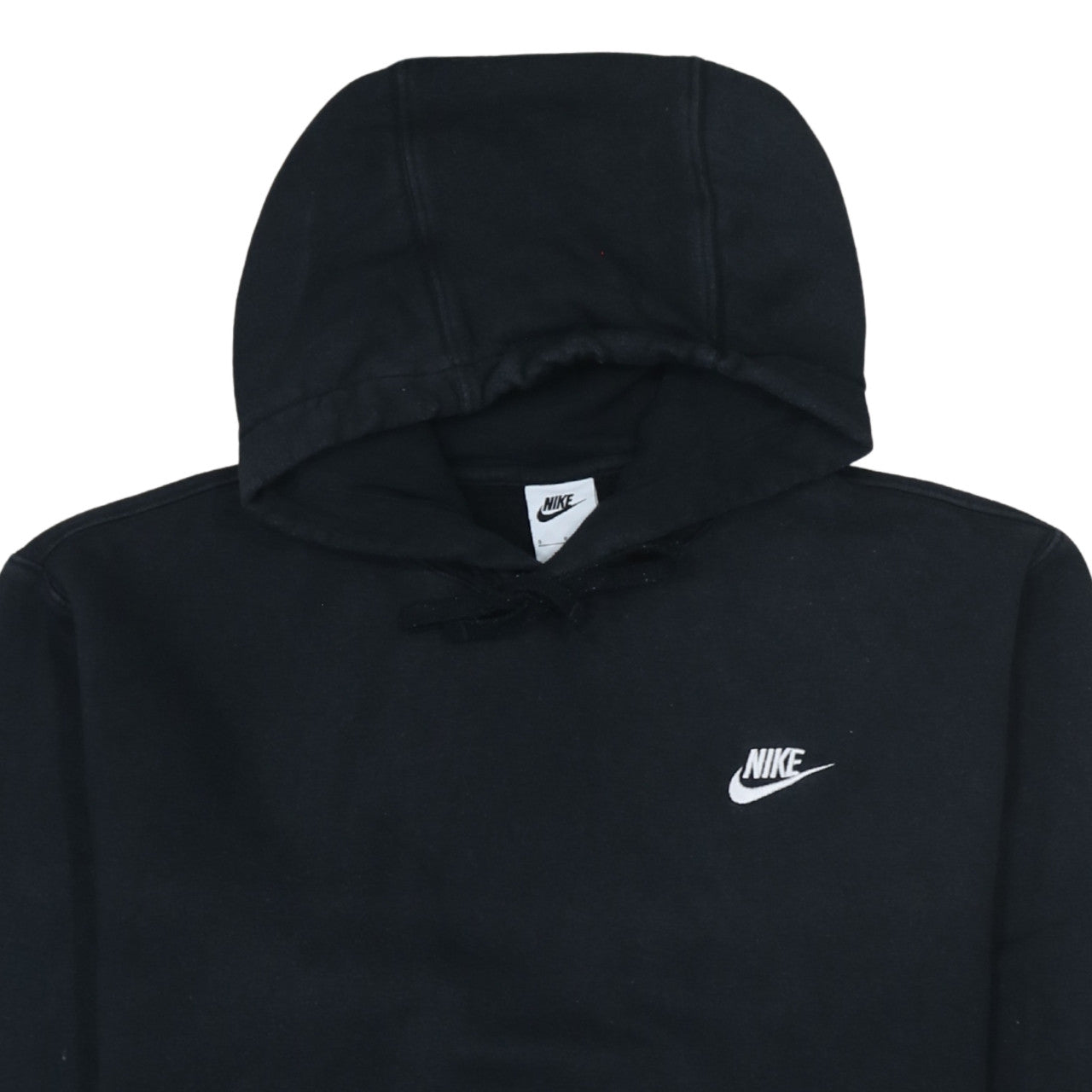Nike Men's Black Small Pullover Hoodie with Logo and Kangaroo Pocket