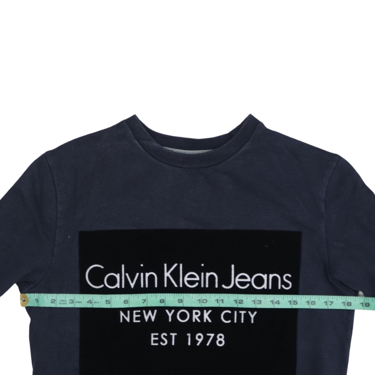 Calvin Klein Jeans Men's Blue XS Pullover Logo Sweatshirt