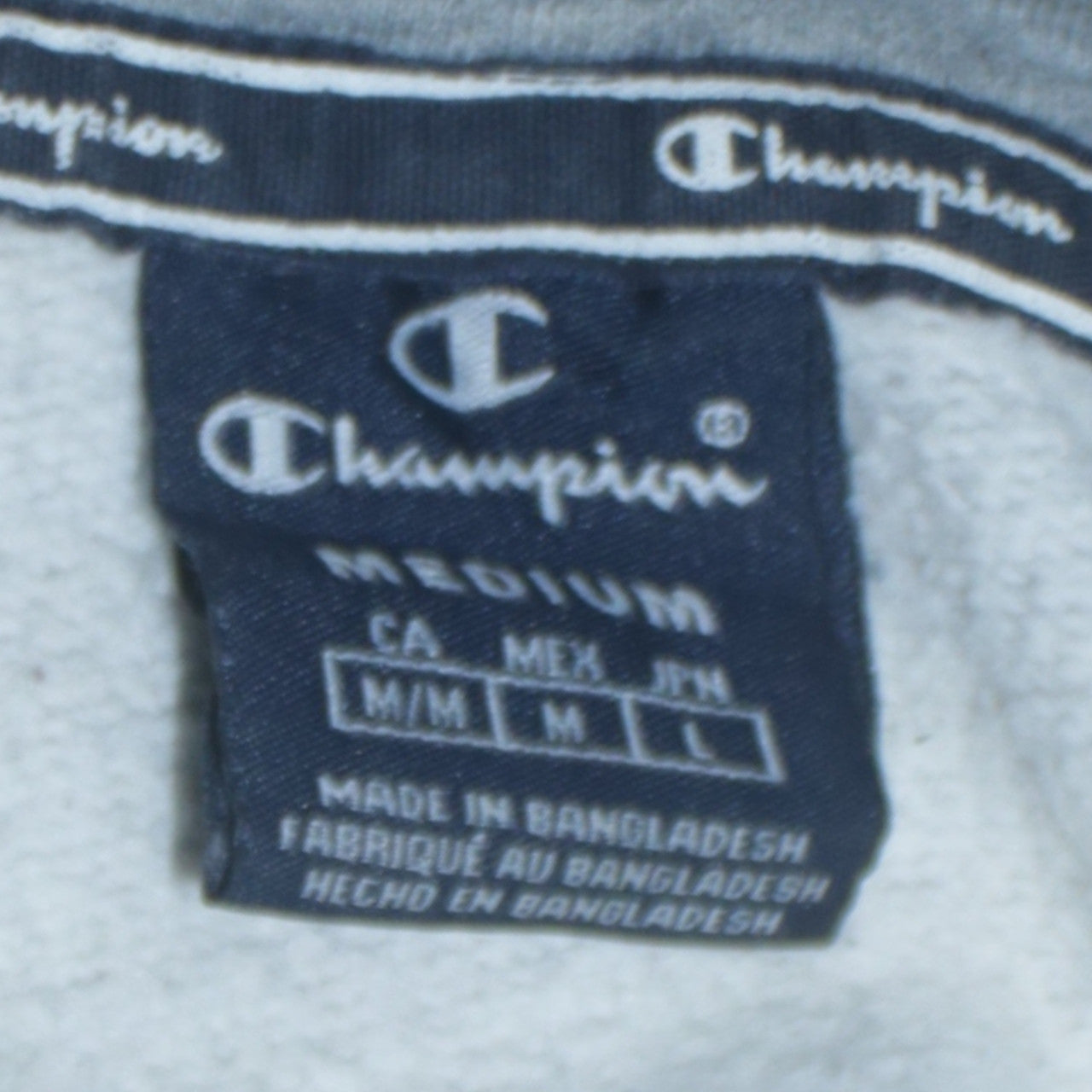 Champion Men Grey Logo Pullover Hoodie Size M Regular Fit