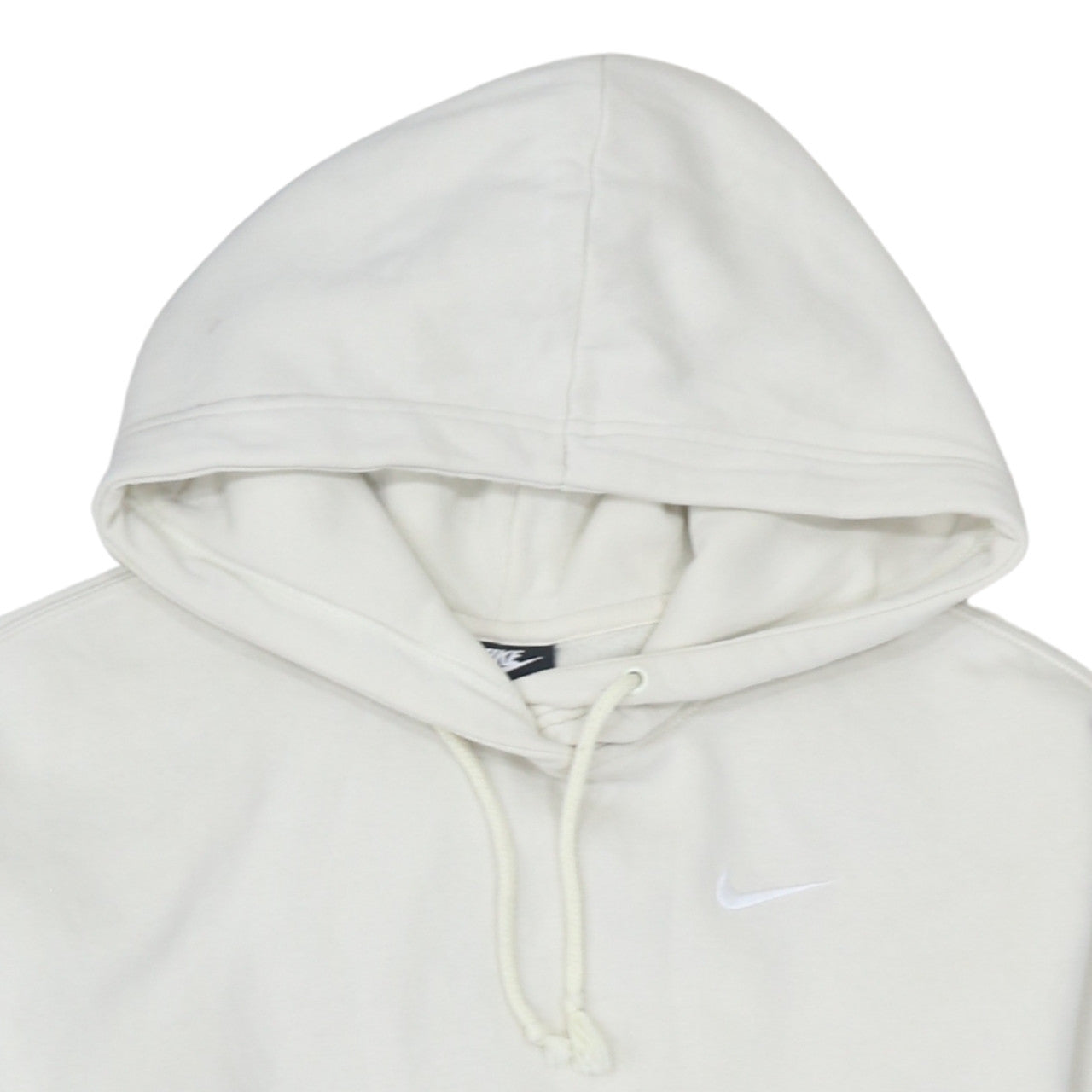 Nike Men's White Pullover Hoodie M Regular Fit Fleece Sweatshirt