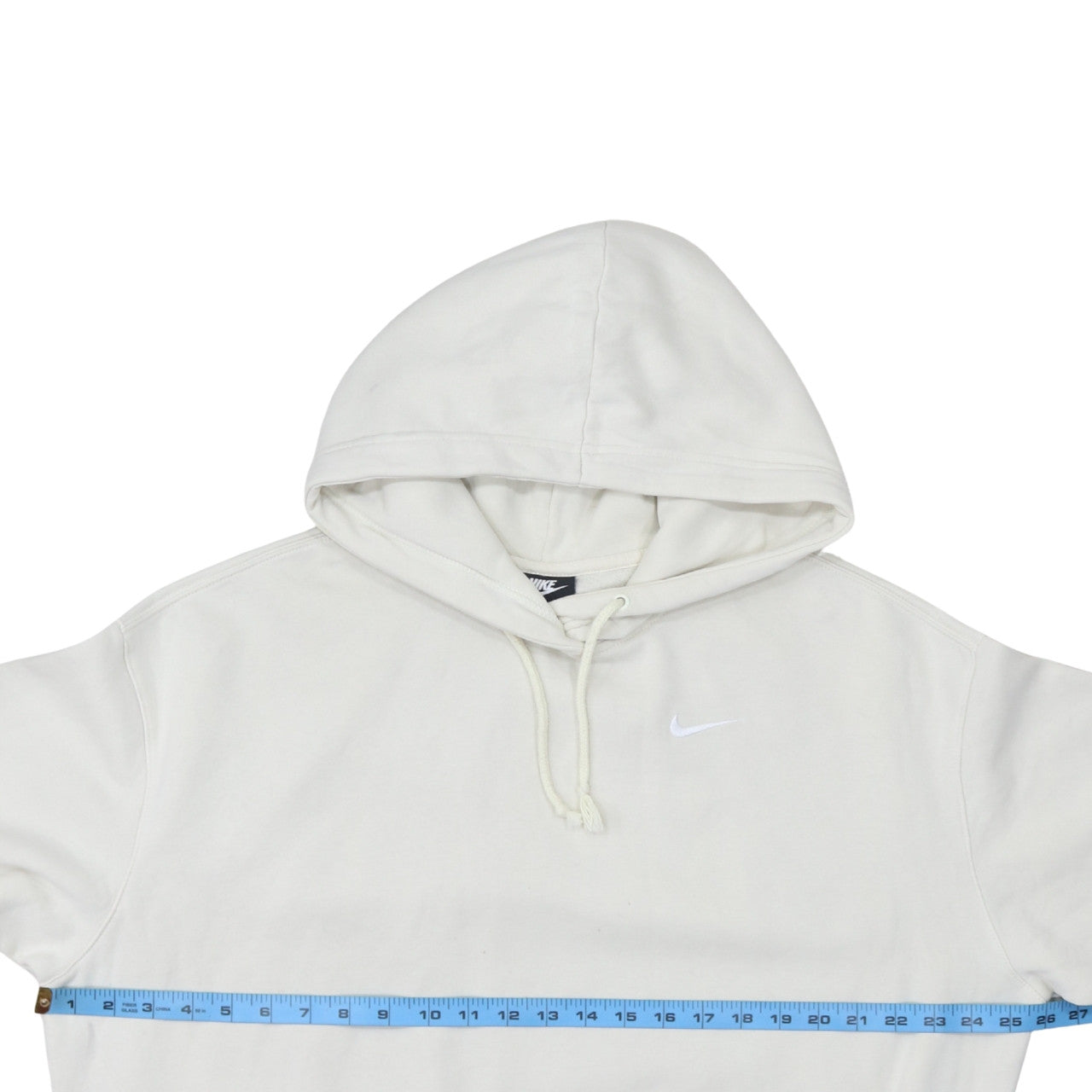 Nike Men's White Pullover Hoodie M Regular Fit Fleece Sweatshirt