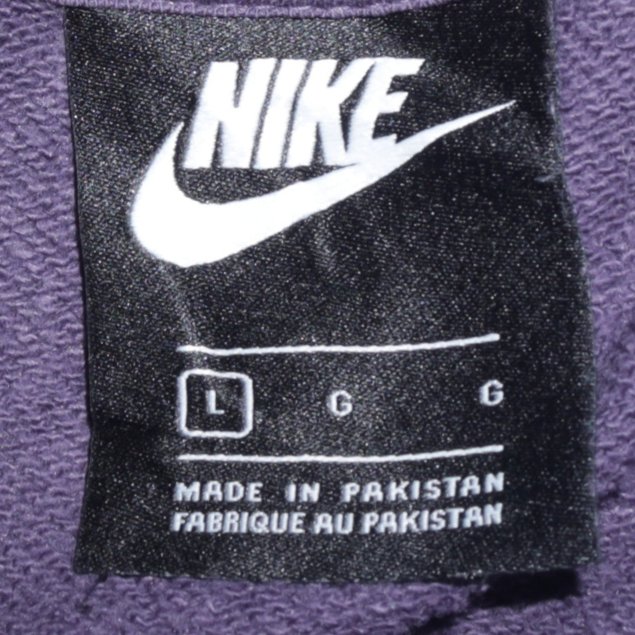 Nike Women Purple Full Zip Hoodie Size L Cotton Blend
