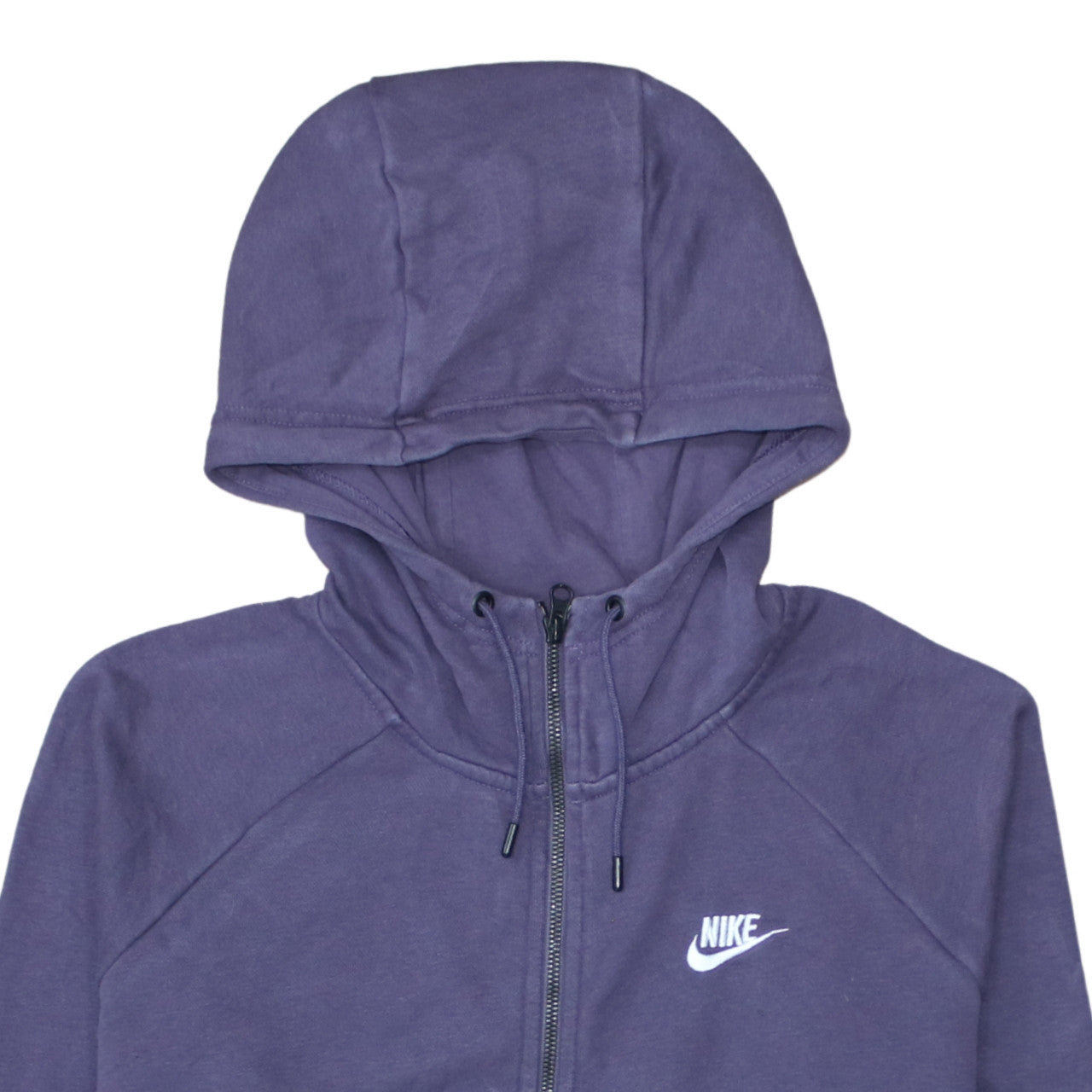 Nike Women Purple Full Zip Hoodie Size L Cotton Blend