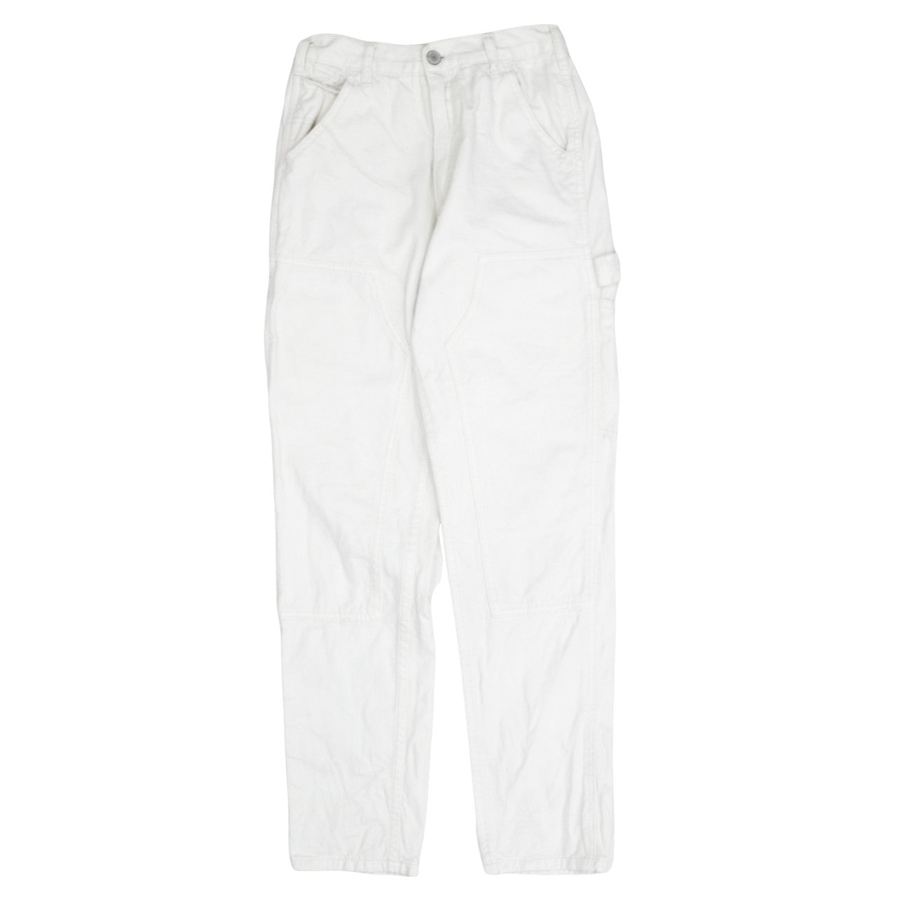 J. Galt Women's White Cargo Jeans Size S Relaxed Fit Cotton
