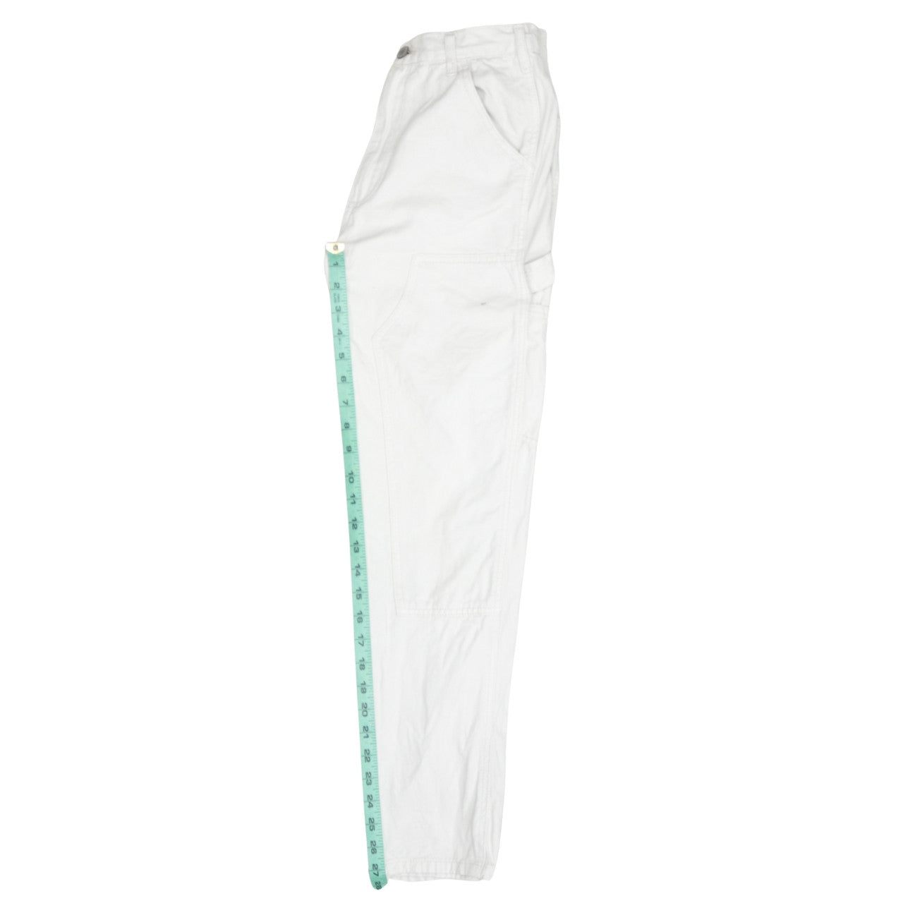 J. Galt Women's White Cargo Jeans Size S Relaxed Fit Cotton