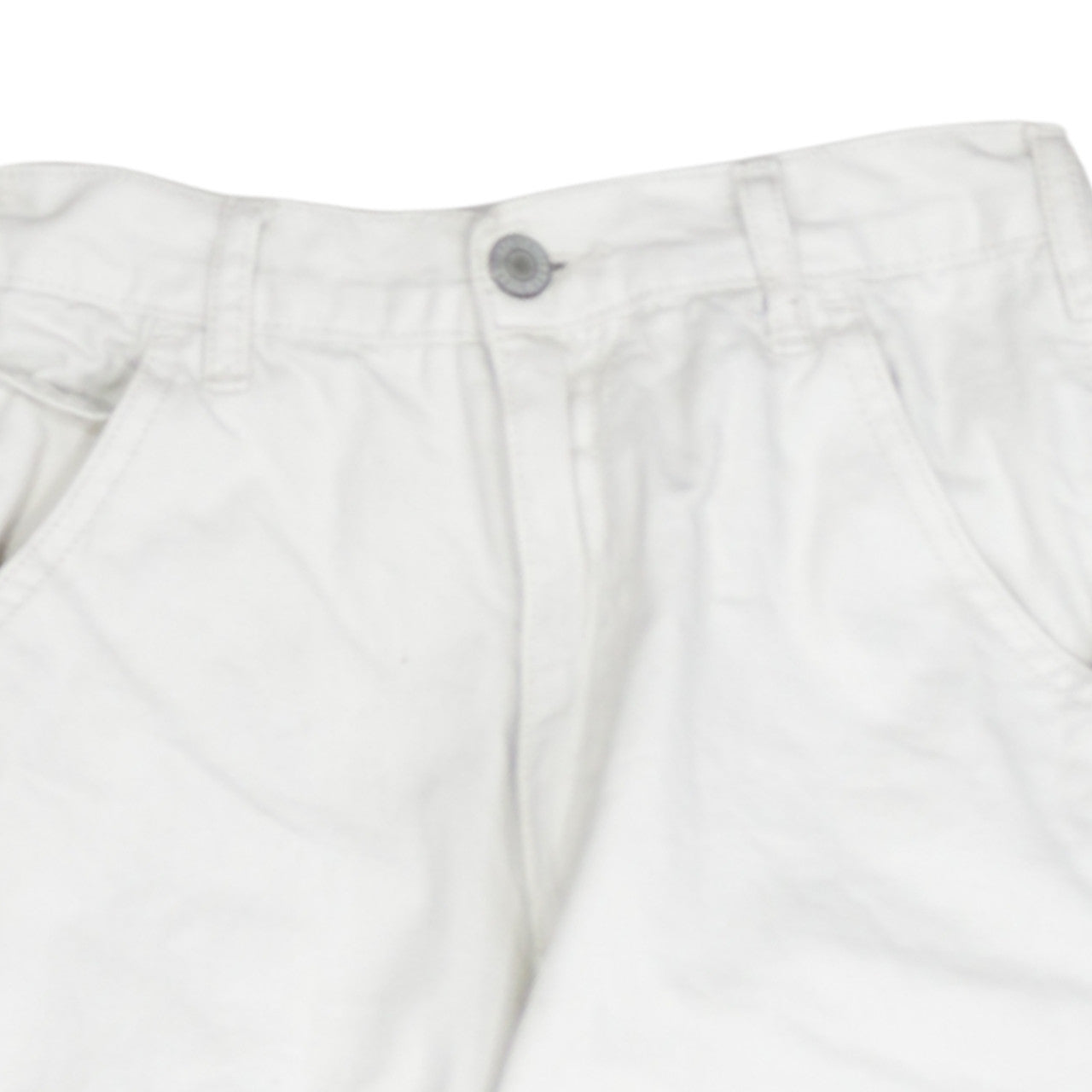 J. Galt Women's White Cargo Jeans Size S Relaxed Fit Cotton