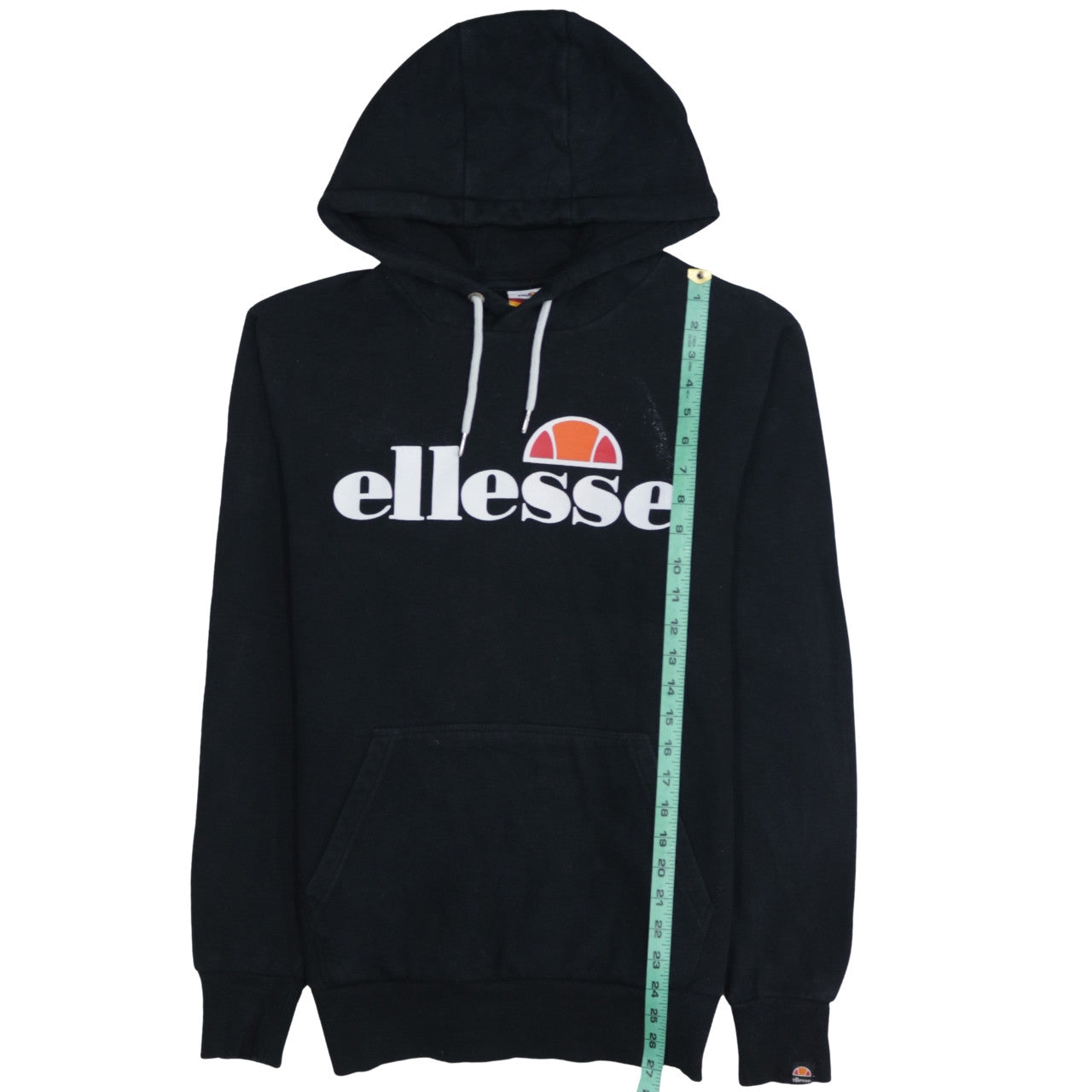 Ellesse Women's Black Pullover Hoodie Size M Cotton Blend Logo Hooded Sweatshirt