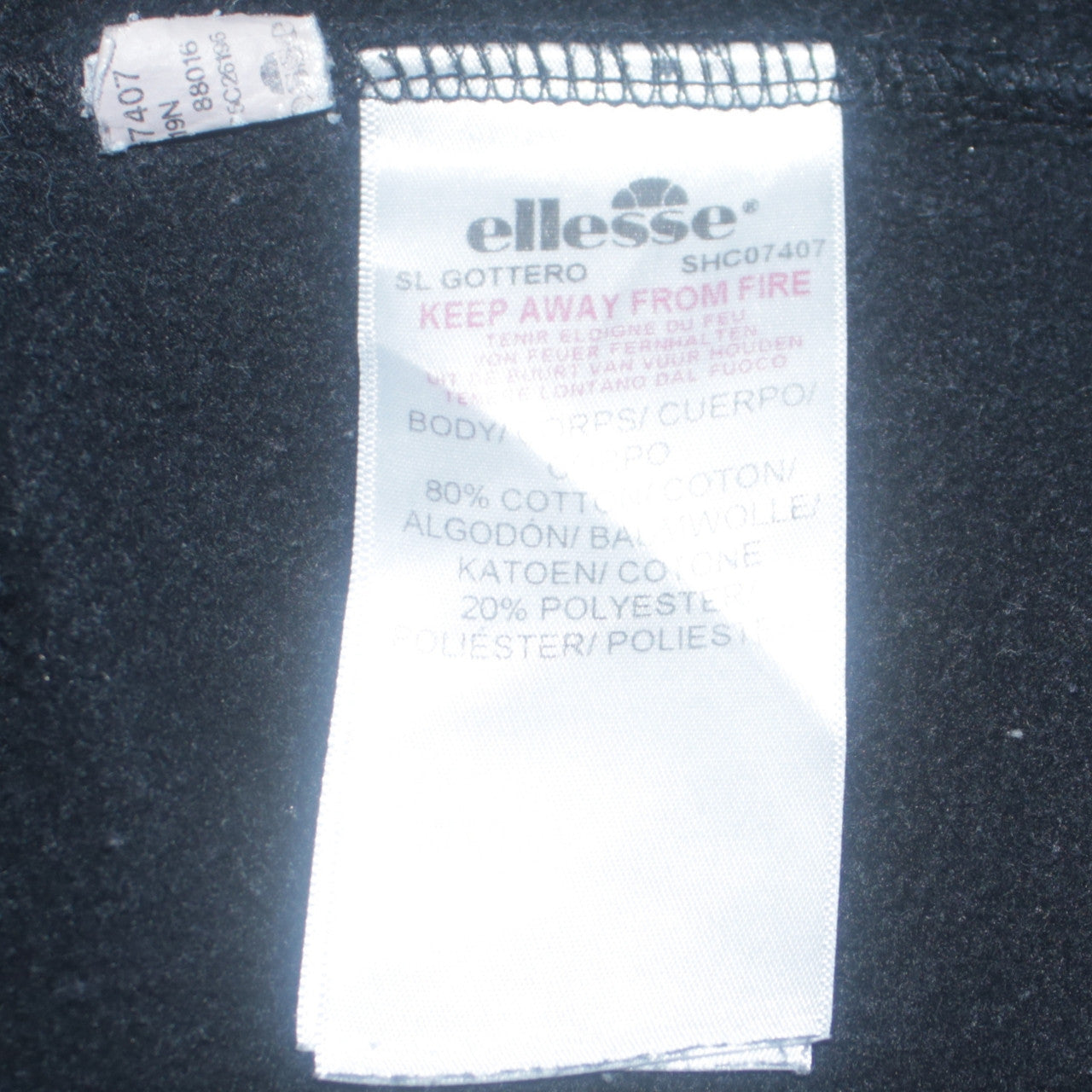 Ellesse Women's Black Pullover Hoodie Size M Cotton Blend Logo Hooded Sweatshirt