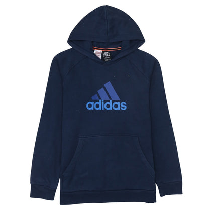 Additional front view of Adidas boys’ navy blue pullover hoodie 15-16 years performance essentials