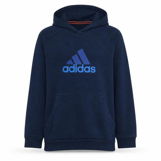 Adidas Boys Navy Blue Pullover Hoodie 15-16 Years Performance Essentials