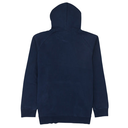 Back view of Adidas boys’ navy blue pullover hoodie 15-16 years performance essentials
