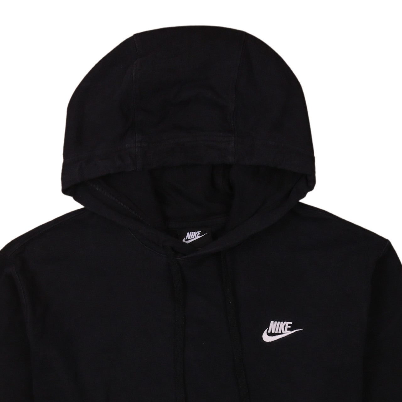 Nike Women's Black Pullover Hoodie Medium Cotton Logo Sweatshirt