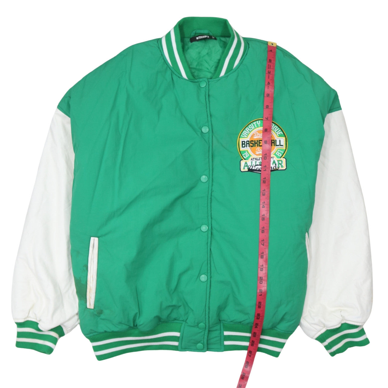Missguided Womens Green Varsity Jacket UK 10 Casual Baseball Style