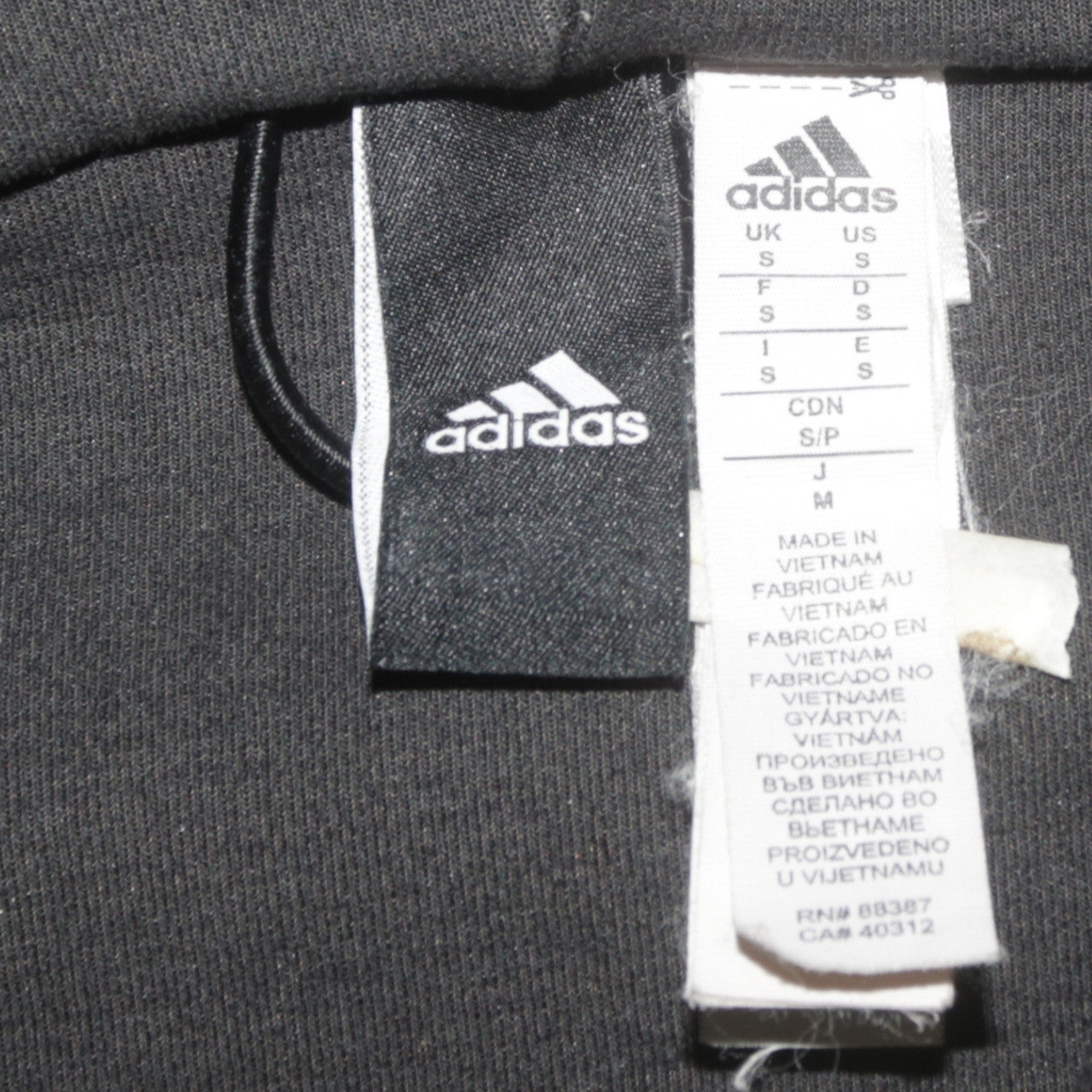 Adidas Men's Black Full Zip Hoodie Size S Sportswear