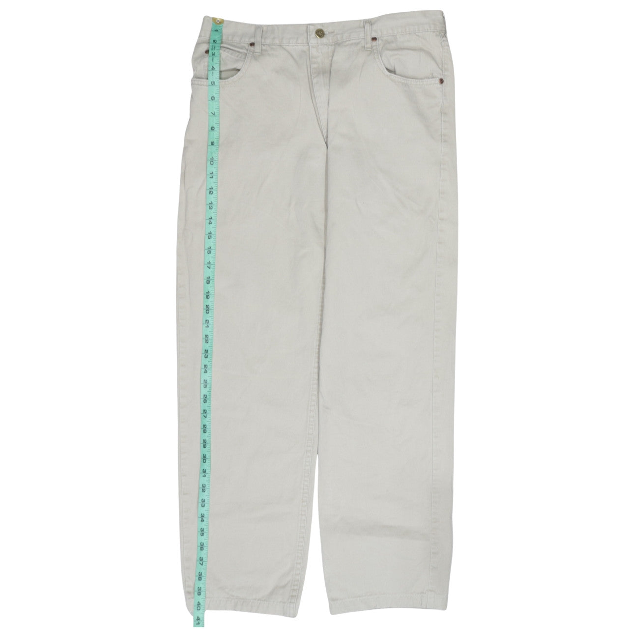 Lee Men's Beige Cotton Chino Trousers 36x34 Regular Fit