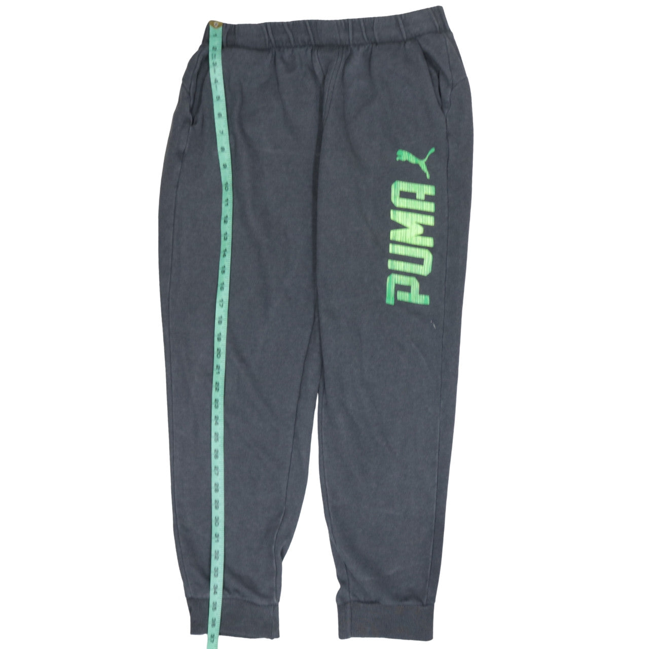 Puma Men's Grey Jogger Sweatpants L Fleece Activewear Tapered Fit