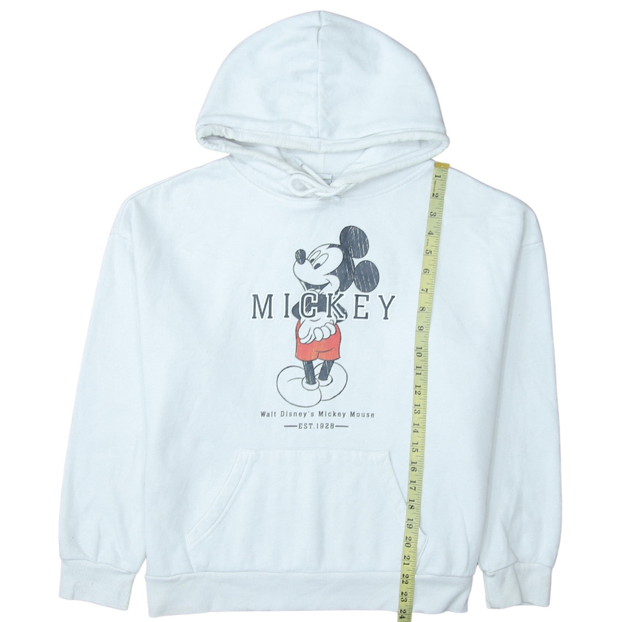 Disney Primark Womens White Mickey Hoodie Size M UK 12/14 Pullover