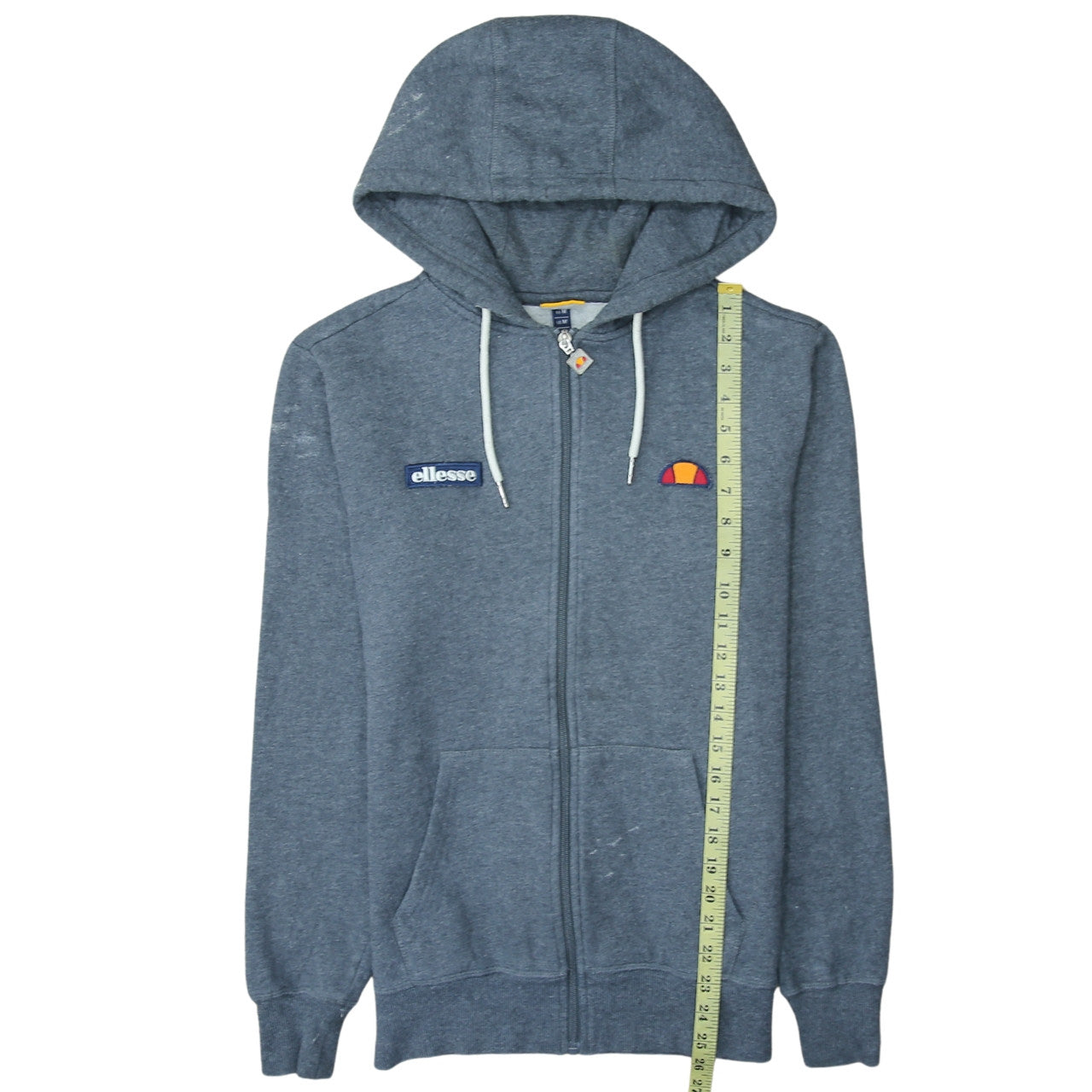 Ellesse Mens Blue Full Zip Hoodie M Regular Fit Logo Fleece