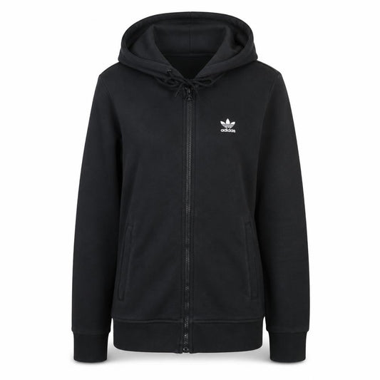 Adidas Womens Black XS Full Zip Hoodie Sweatshirt Classic Style
