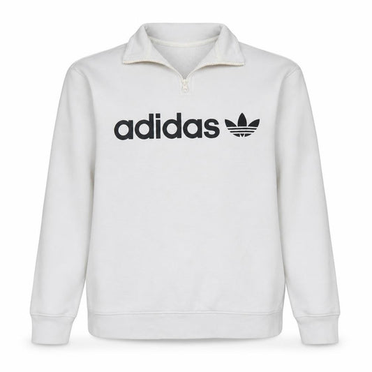 Adidas Women’s Ivory 1/4 Zip Pullover Sweatshirt UK 12