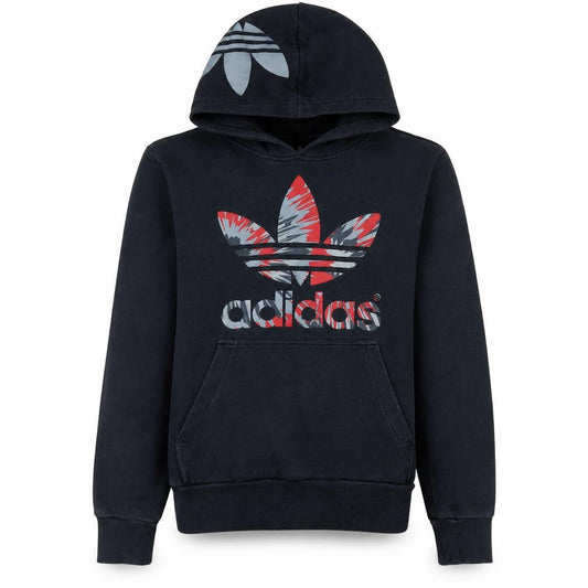 Adidas Mens Black S Pullover Hoodie with Trefoil Logo